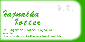 hajnalka kotter business card